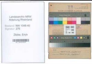 Entnazifizierung Erich Zitzke , geb. 04.07.1911 (Anwalt)