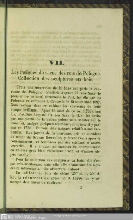 VII. Les insignes du sacre des rois de Pologne. Collection des sculptures en bois