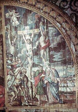 Bildfeld im Tonnengewölbe: Kreuzigung Christi