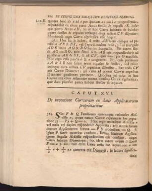 Caput XVI. De inventione Curavarum ex datis Applicatarum proprietatibus