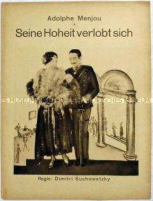 Filmprogramm zu dem amerikanischen Spielfilm "Seine Hoheit verlobt sich" (The Swan)