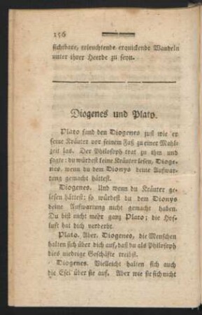 Diogenes und Plato.