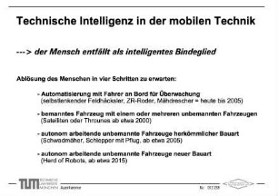 Technische Intelligenz in der mobilen Technik