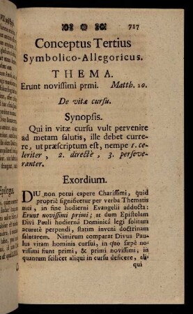 717-729, Conceptus Tertius Symbolico-Allegoricus. - Conceptus Quartus AEnigmatico-Suspensivus.