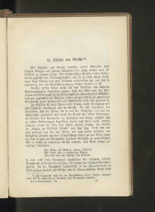 13. Schiller und Goethe.*)
