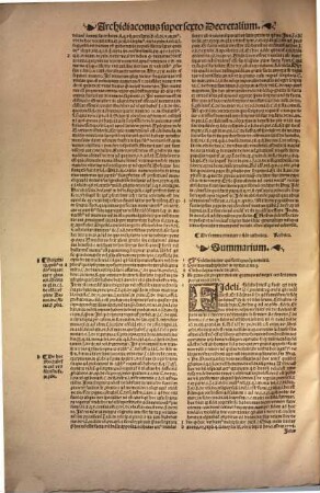 Archidia[conus], super sexto Decre[talium] : Uberrima commentaria nuperrime castigata celeberrimi viri D. Archidiaconi Bononiensis in Sextum Decretalium, cum elegantißimis, & studiosis Lectoribus utilißimis additionibus perq[ue] multorum egregiorum Doctorum recenter adiectis, suisq[ue] locis decenter insertis, ac Lynceis oculis diligenter emedatis: unà cum Summarijs, quae numeris aptè distincta sunt, cunq[ue] Alphabetico singulariu materiarum Repertorio toti operi praefixo