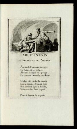 Fable LXXXIX. Le Satyre Et Le Passant.