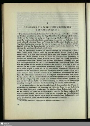 II. Vorstufen Der Schlesisch-Mährischen Bannmeilenrechte