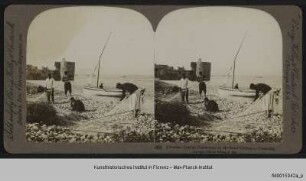 Panorama mit Fischern in Tiberias am See Genezareth
