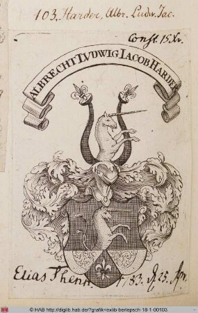 Wappen des Albrecht Ludwig Jacob Harder