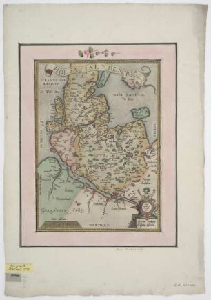 Karte von Schleswig-Holstein, 1:750 000, Kupferstich, um 1579