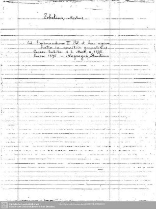 Zokolius, Nicolaus: Zokolius, Nicolaus