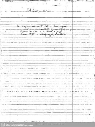 Zokolius, Nicolaus: Zokolius, Nicolaus