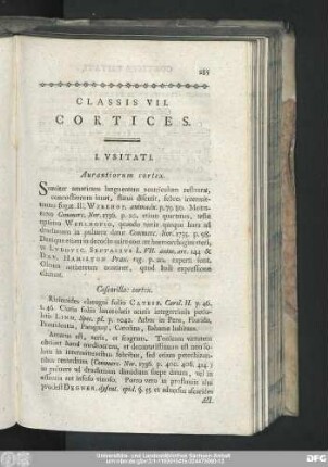 Classis VII. Cortices.