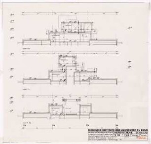 Chemische Institute der Universität Köln: Anorganische Chemie Schnitt E, F, G, 1:100