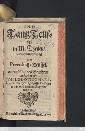 Tantz Teuffel : in III. Theilen