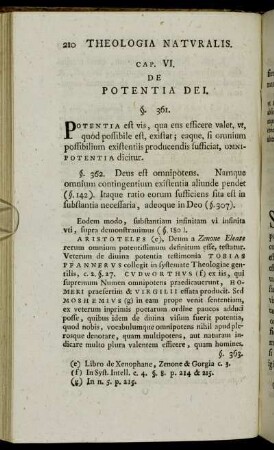 Cap. VI. De Potentia Dei