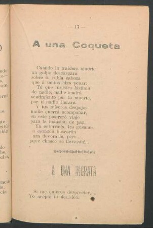 A una ingrata