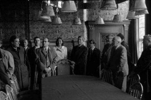 Bremen: Journalisten im kleinen Sitzungssaal, Jugendstil, des Rathauses