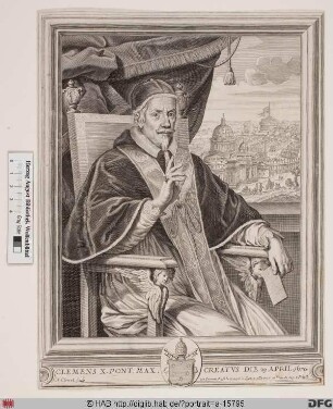 Bildnis Papst Clemens X. (Emilio Altieri) (reg. 29. 4. 1670 - 22. 7. 1676)