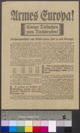 Flugblatt der SPD zur Reichstagswahl am 7. Dezember                                         1924