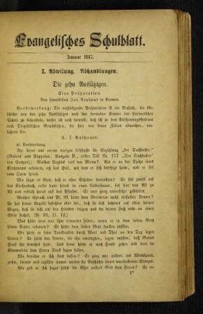 ¬Die¬ zehn Aussätzigen : eine Präparation