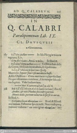 Libro IX. Deterso paedore venit Poecintius heros