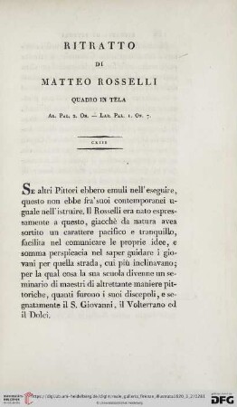 Ritratto di Matteo Rosselli