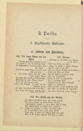 I. Erzählende Gedichte