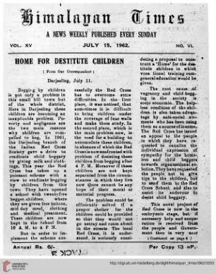 No. XLV (15 July 1962)
