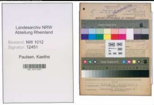 Entnazifizierung Kaethe Paulsen , geb. 26.10.1912 (Geschaeftsfuehrerin)