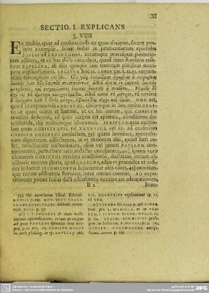 Sectio I. Explicans