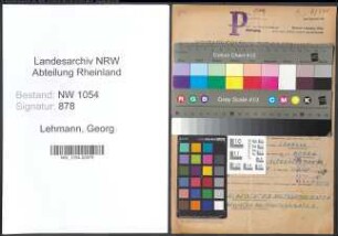 Entnazifizierung Georg Lehmann , geb. 22.08.1890 (Lokfuehrer)