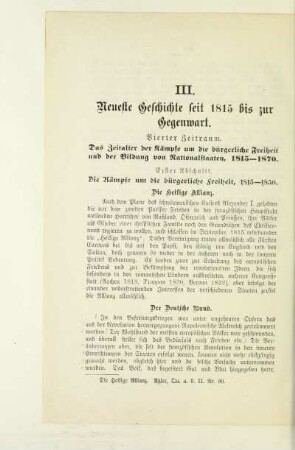 Erster Abschnitt. Die Kämpfe um die bürgerliche Freiheit, 1815 - 1850