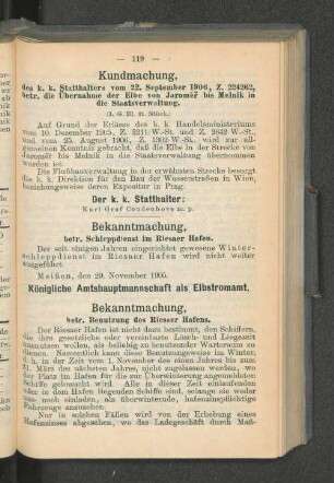 Kundmachung, [...]