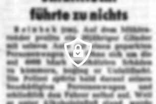 Unfallflucht führte zu nichts