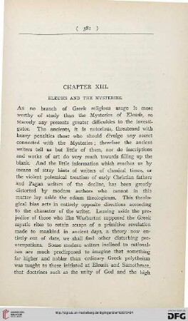 Chapter XIII: Eleusis and the mysteries