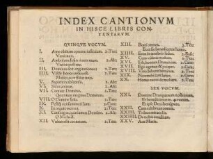 Index Cantionvm