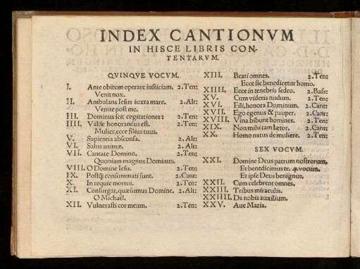 Index Cantionvm