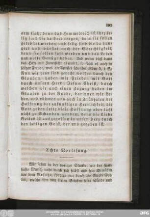 Achte Vorlesung.