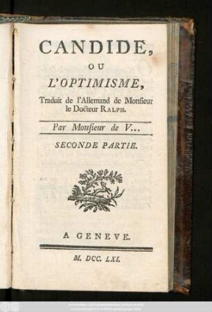 Pt. 2: Candide, Ou L'Optimisme