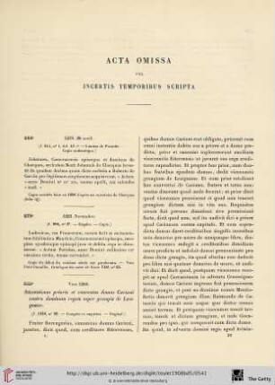 Acta omissa vel incertis temporibus scripta