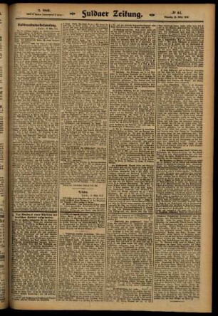 Zweite Ausgabe vom Dienstag, den 18. März 1913.