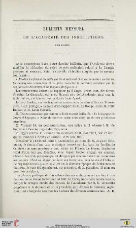 Bulletin mensuel