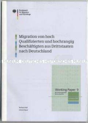 Informationsschrift des Bundesamtes für Migration und Flüchtlinge zur Einwanderung hochqualifizierter Arbeitskräfte nach Deutschland
