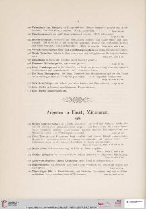Arbeiten in Email; Miniaturen (Nr. 514 - 547)