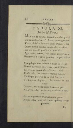 Fabula XI. - XIX.