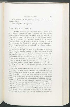 Triple visión de Octavio Pinto