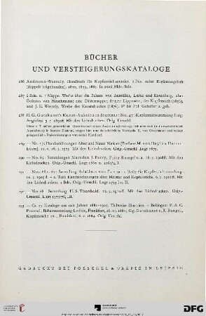 Bücher und Versteigerungskataloge (Nr. 286-293)