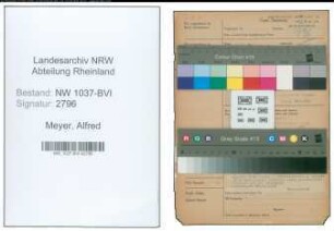 Entnazifizierung Alfred Meyer , geb. 03.03.1901 (Bankangestellter)
